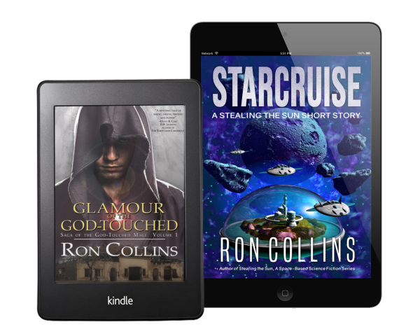JOIN Ron's Reader List and get GLAMOUR OF THE GOD-TOUCHED and STAR CRUISE (a short story) for free!